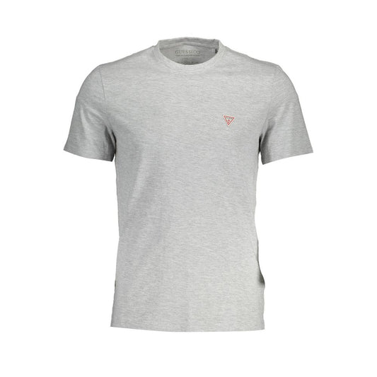  - Gray Cotton Men T-Shirt