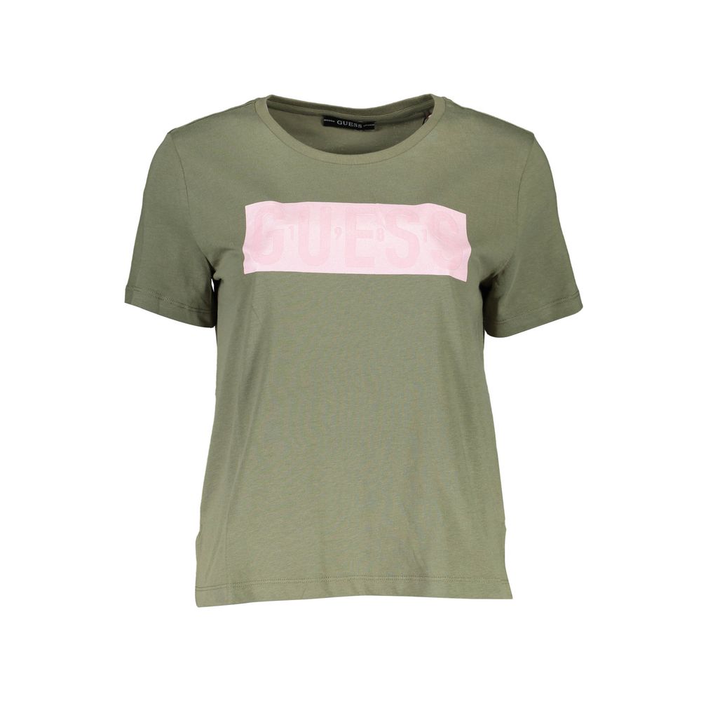  - Green Cotton Women T-Shirt