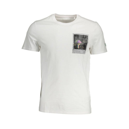  - White Cotton Men T-Shirt