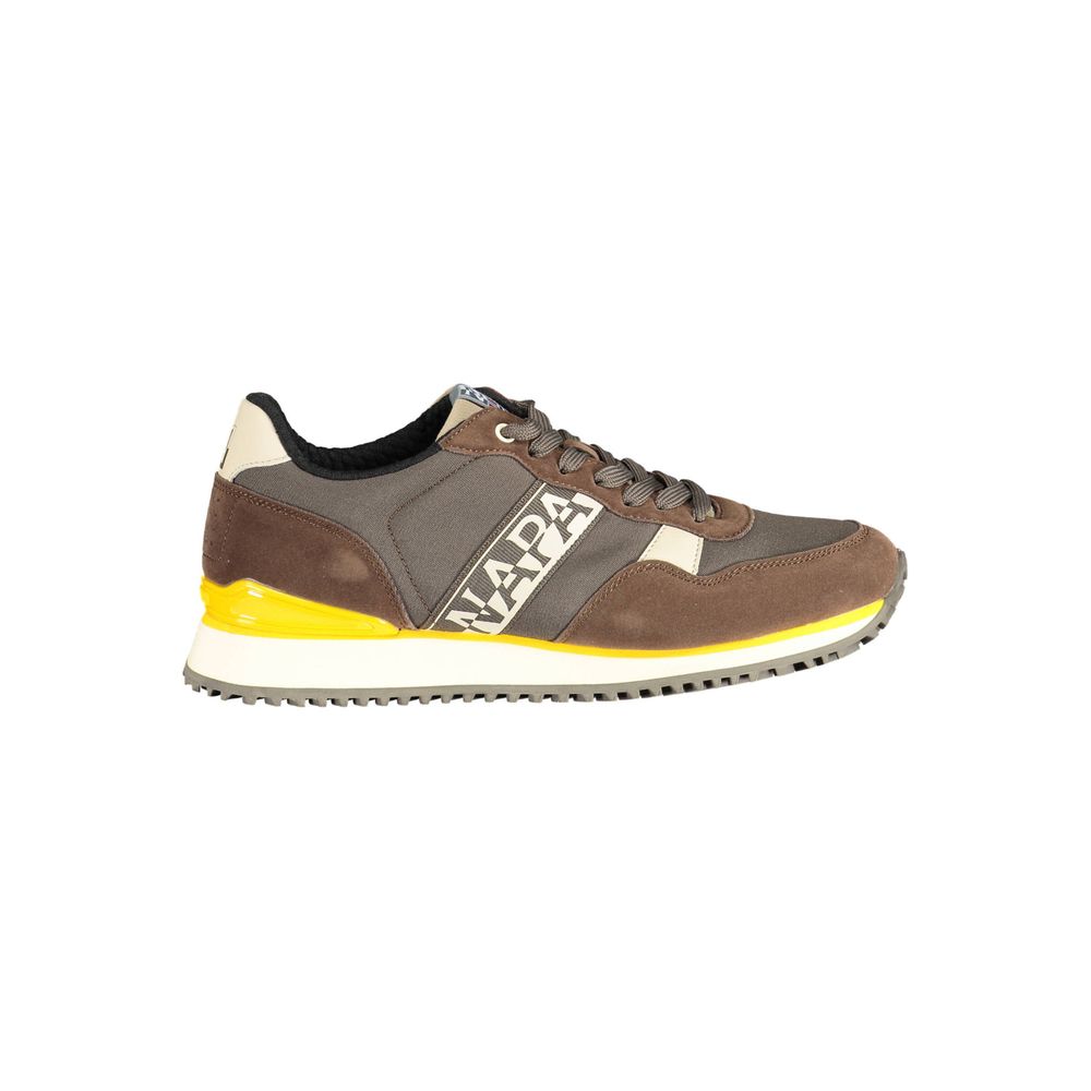  - Brown Polyester Men Sneaker