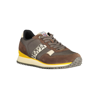  - Brown Polyester Men Sneaker