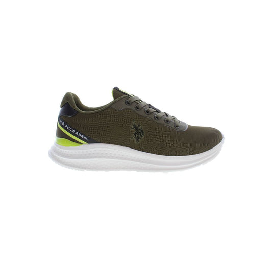  - Green Polyester Men Sneaker