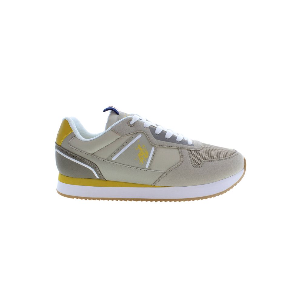  - Beige Polyester Men Sneaker