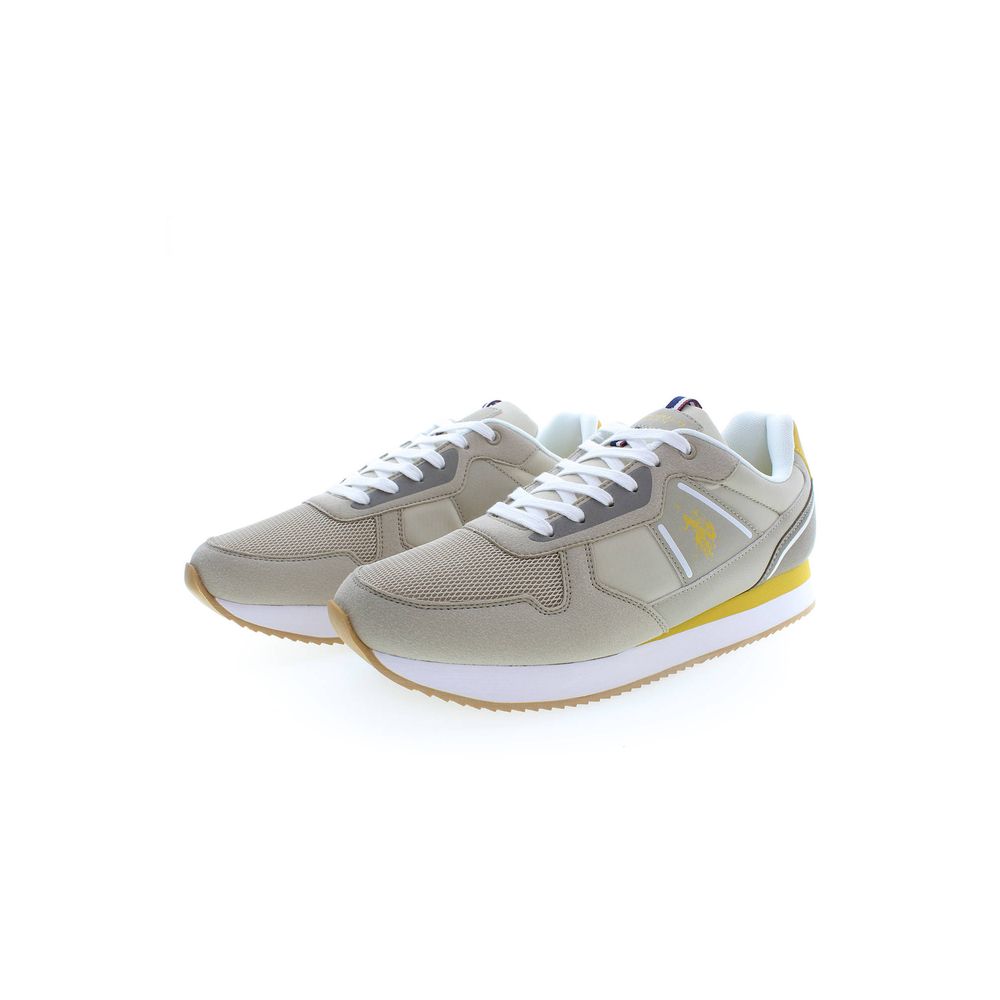  - Beige Polyester Men Sneaker