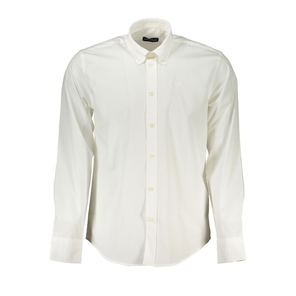 White Cotton Men Shirt