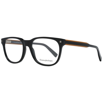 Ermenegildo Zegna Men’s Optical Frames – Black Square Design
