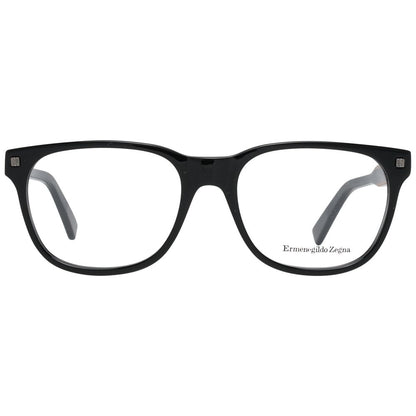 Ermenegildo Zegna Men’s Optical Frames – Black Square Design