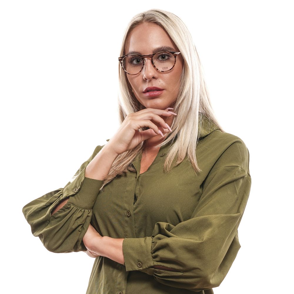 Lozza Brown Unisex Optical Frames – Square Full-Rim Design