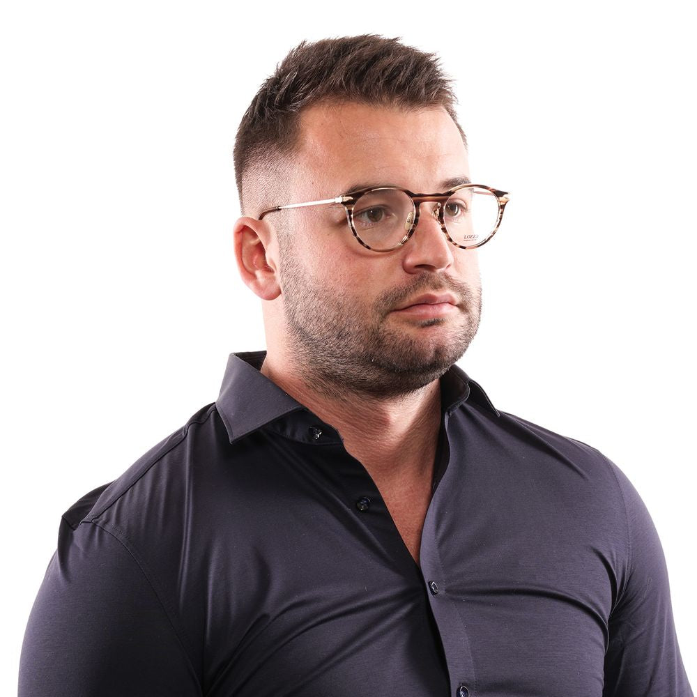 Lozza Brown Unisex Optical Frames – Square Full-Rim Design