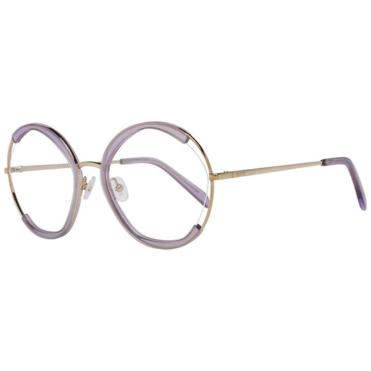 Emilio Pucci Women’s Optical Frames – Purple Round Design, 54mm