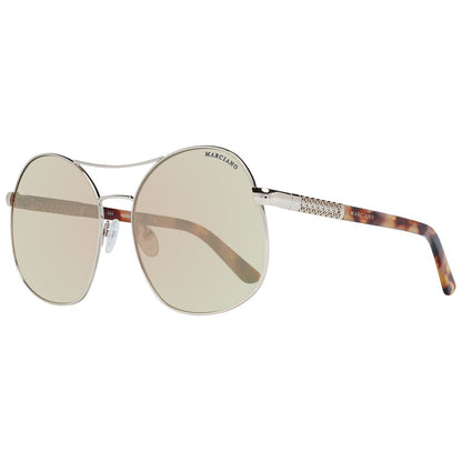 Marciano by Guess Rose Gold Aviator Sunglasses with Green Lenses