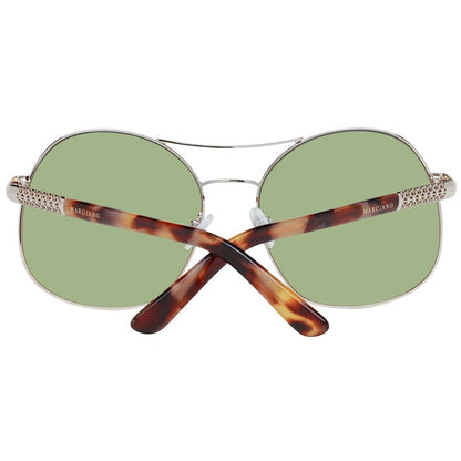 Marciano by Guess Rose Gold Aviator Sunglasses with Green Lenses
