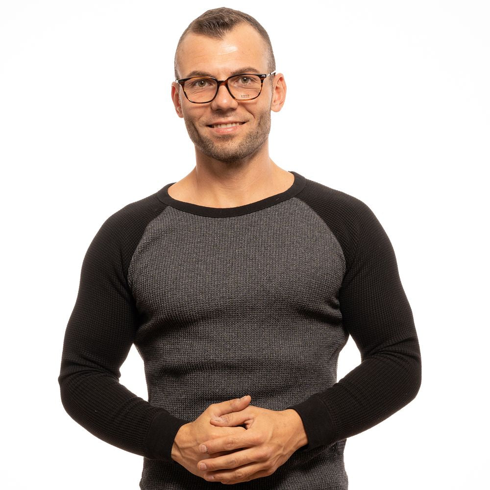 Lozza Brown Men's Optical Frames – Rectangle Full-Rim, 53mm