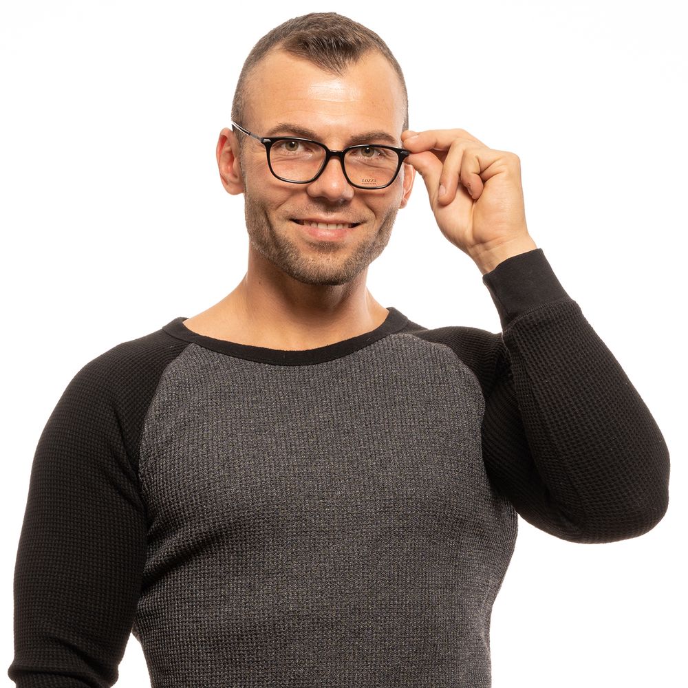 Lozza Black Men's Optical Frames – Rectangle Full-Rim, 51mm