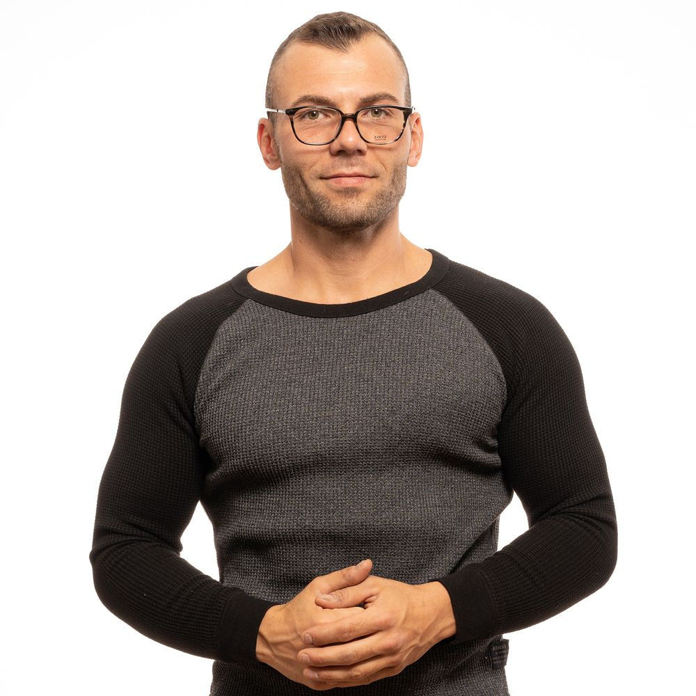 Lozza Brown Men’s Optical Frames – Rectangle Full-Rim Design