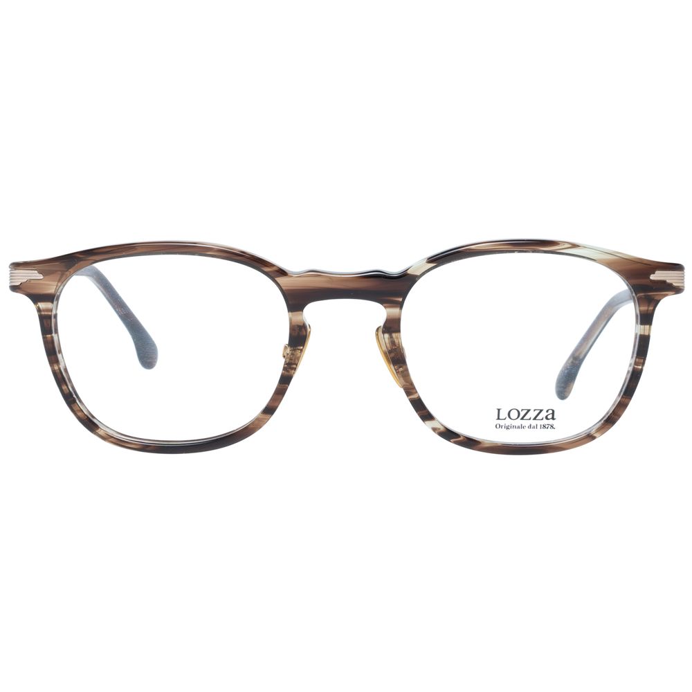 Lozza Brown Men Optical Frames – Rectangle Full-Rim Style