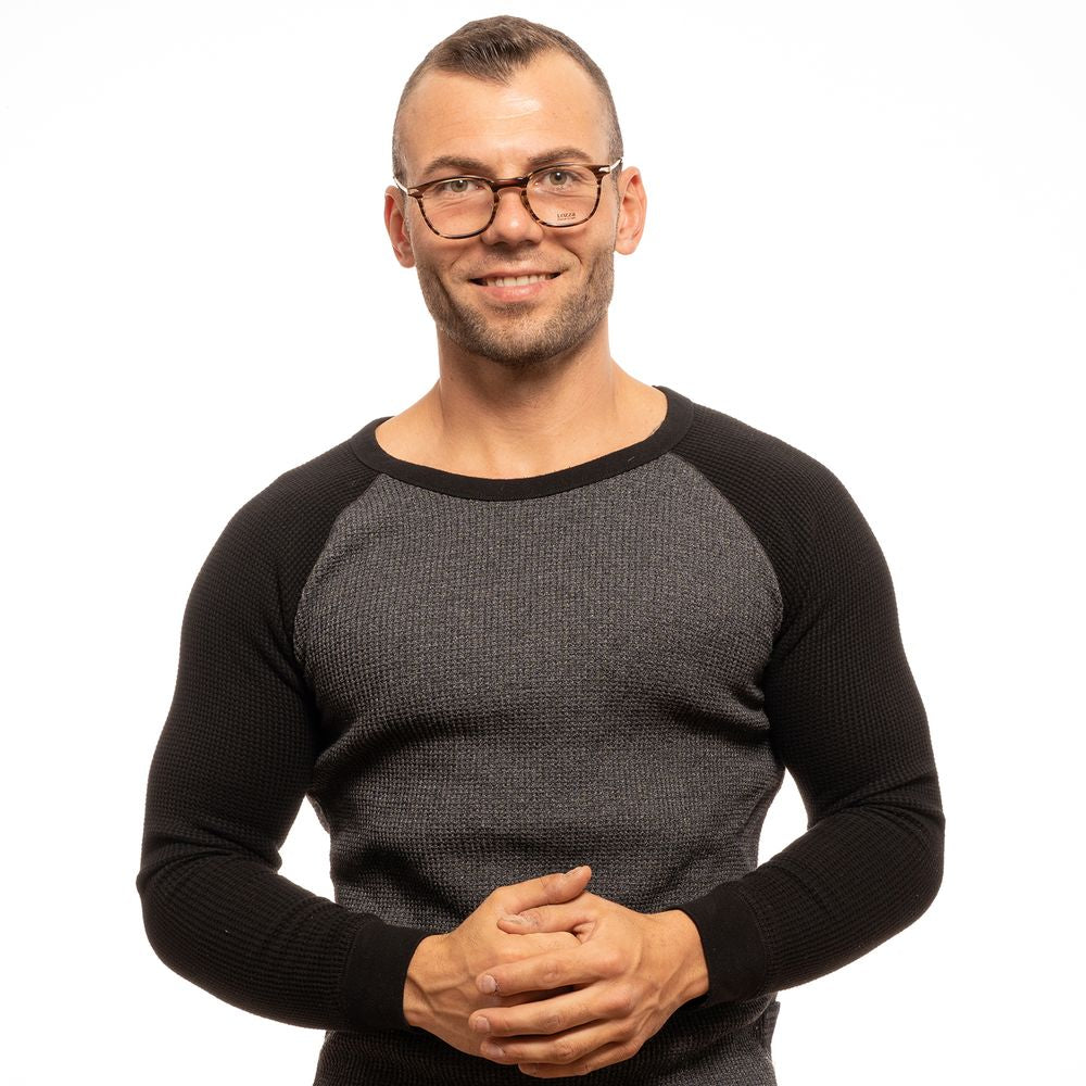 Lozza Brown Men Optical Frames – Rectangle Full-Rim Style