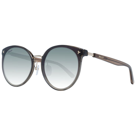 Bally Black Round Women Sunglasses with Green Lenses