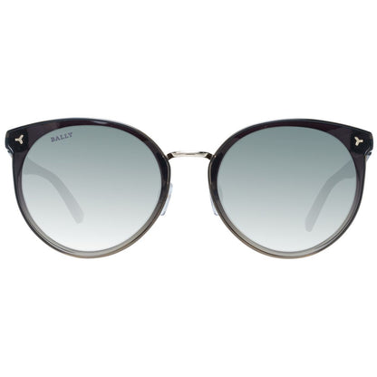 Bally Black Round Women Sunglasses with Green Lenses