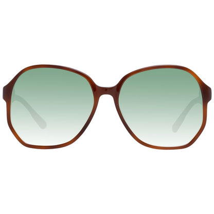 Scotch & Soda Brown Butterfly Women Sunglasses with Green Gradient Lenses