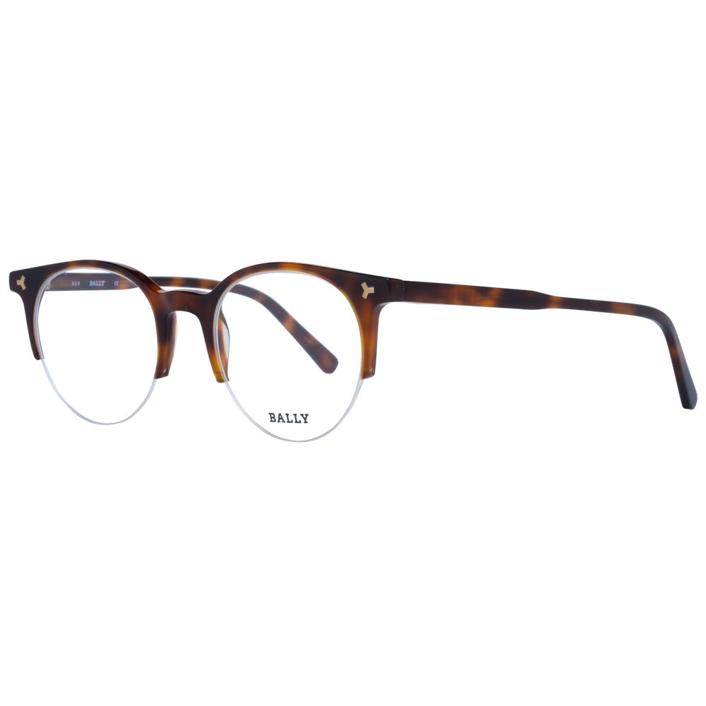 Bally Unisex Optical Frames – Brown Half-Rim, 47mm