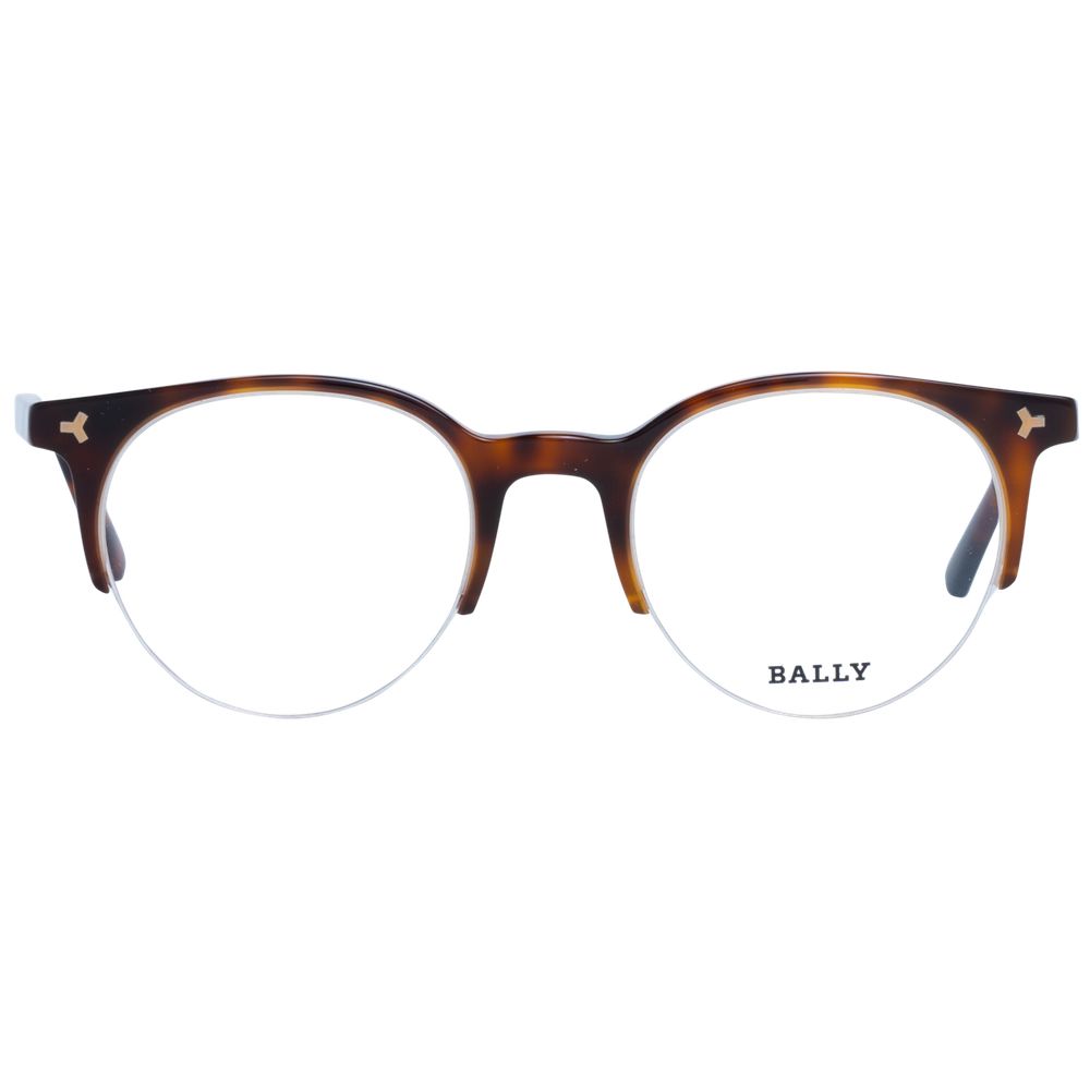 Bally Unisex Optical Frames – Brown Half-Rim, 47mm