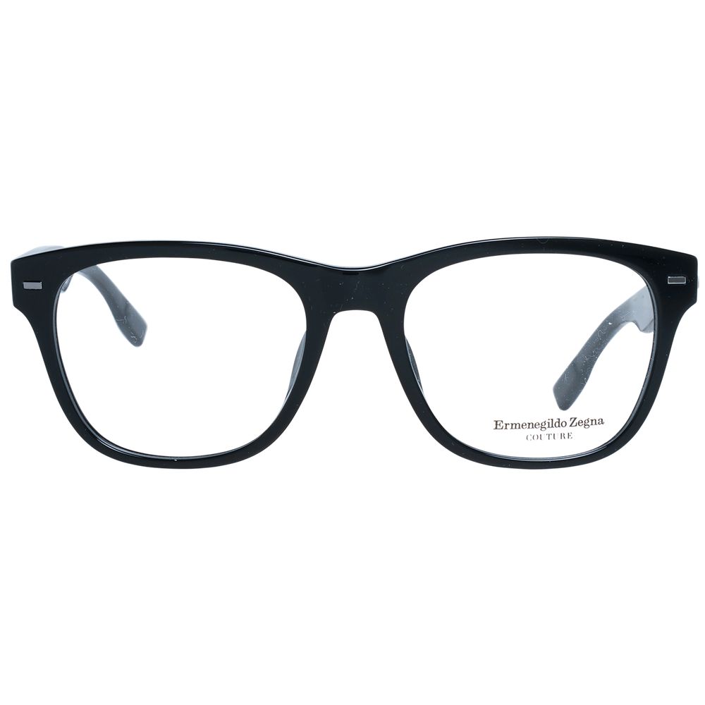 Ermenegildo Zegna Men’s Optical Frames – Black Trapezium Style