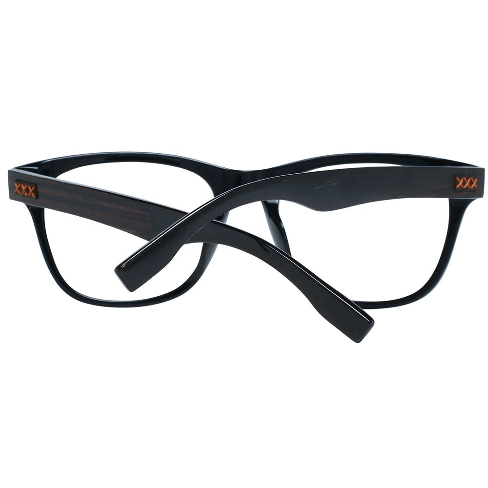 Ermenegildo Zegna Men’s Optical Frames – Black Trapezium Style