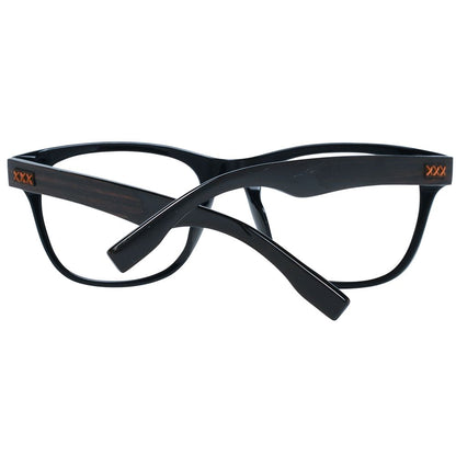 Ermenegildo Zegna Men’s Optical Frames – Black Trapezium Style