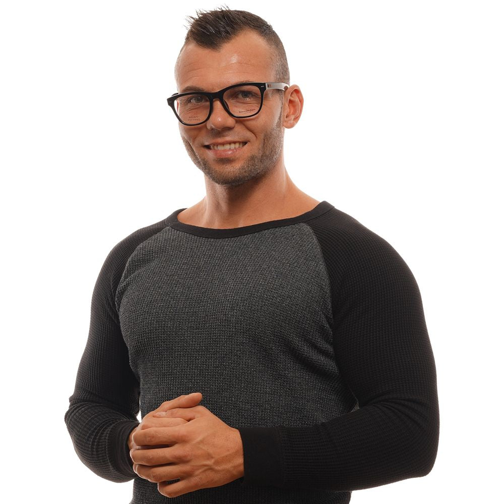 Ermenegildo Zegna Men’s Optical Frames – Black Trapezium Style