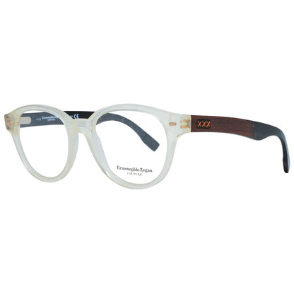 Ermenegildo Zegna Men's Transparent Optical Glasses – Round Frames