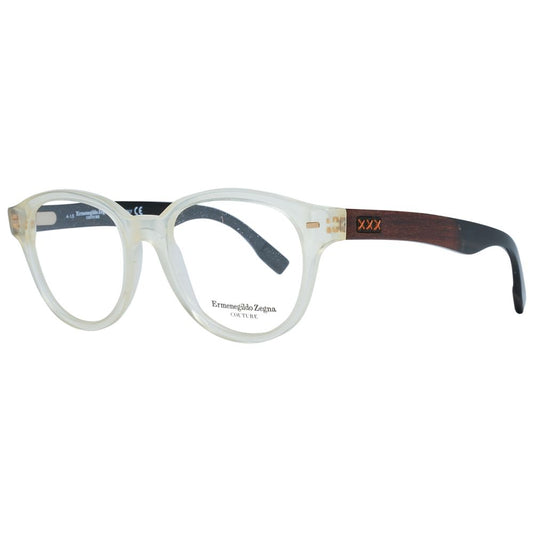 Ermenegildo Zegna Men's Transparent Optical Glasses – Round Frames