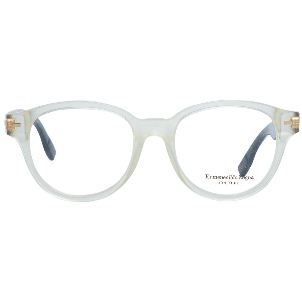 Ermenegildo Zegna Men's Transparent Optical Glasses – Round Frames