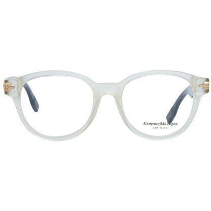 Ermenegildo Zegna Men's Transparent Optical Glasses – Round Frames