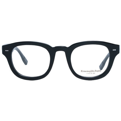 Ermenegildo Zegna Men’s Optical Glasses – Black Round Frame
