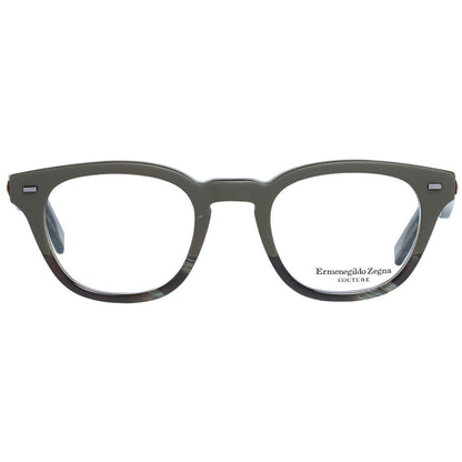 Ermenegildo Zegna Men’s Optical Frames – Olive Round Design, 48mm