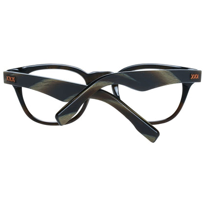 Ermenegildo Zegna Men’s Optical Frames – Olive Round Design, 48mm