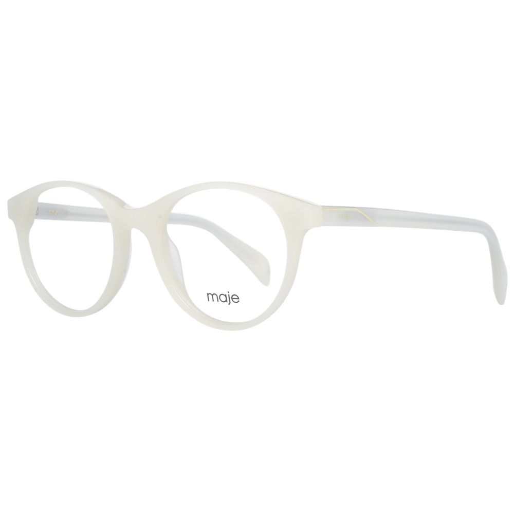 Maje Women’s Optical Glasses – White Round Frame, 49mm