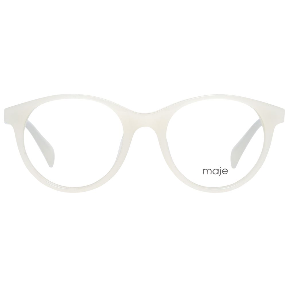 Maje Women’s Optical Glasses – White Round Frame, 49mm