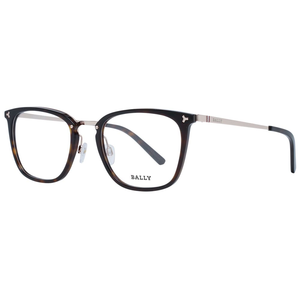 Bally Men's Optical Frames – Brown Trapezium Design, 53mm