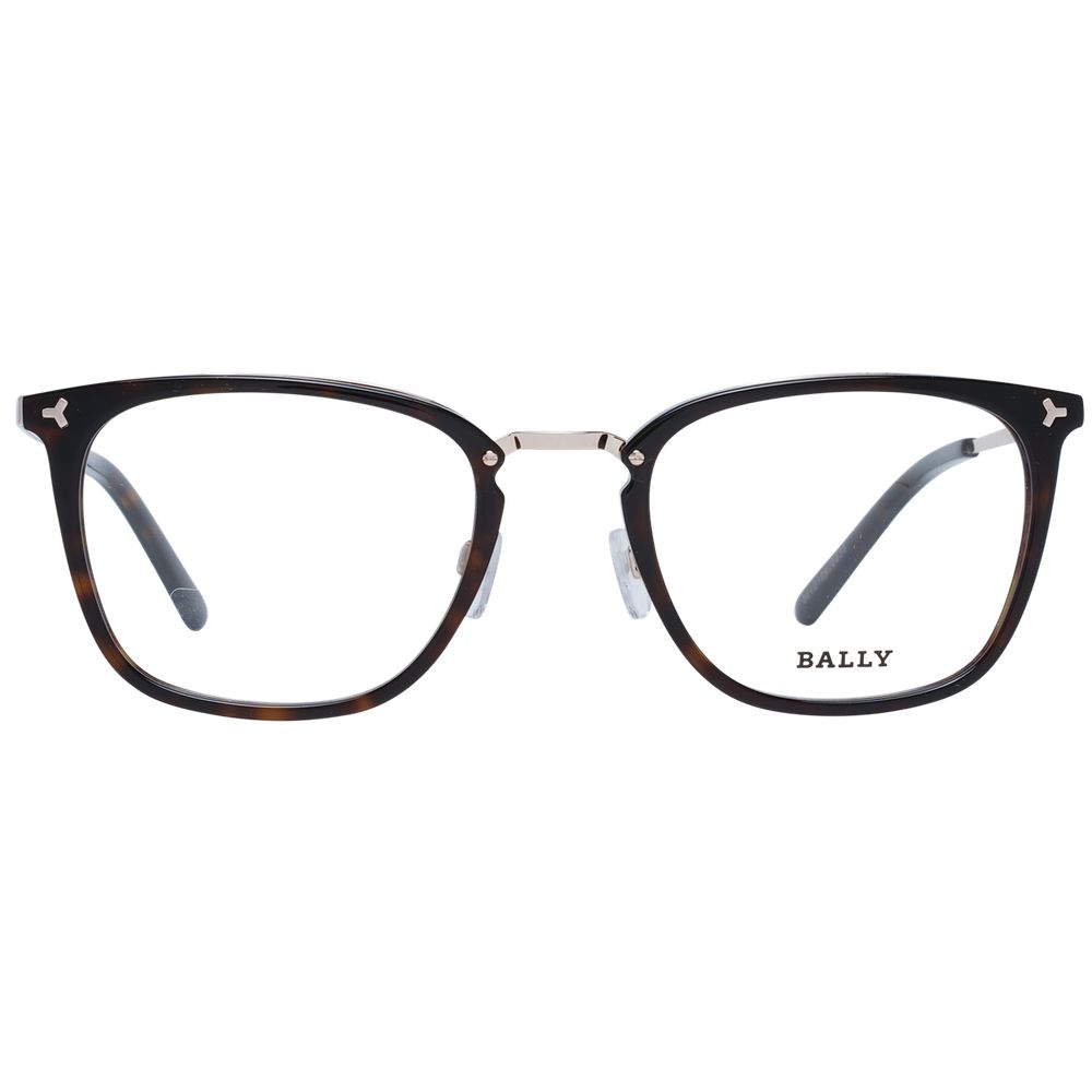 Bally Men's Optical Frames – Brown Trapezium Design, 53mm