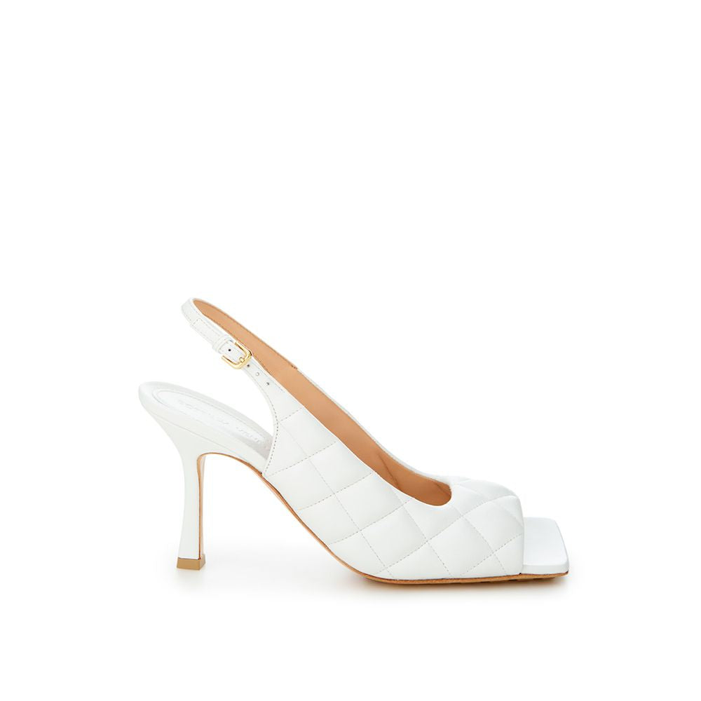  - White Leather Sandal