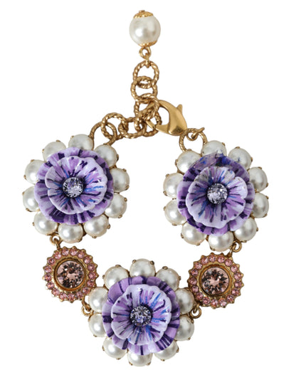  - Gold FIORI BLOOMING Floral Baroque Crystals Bracelet