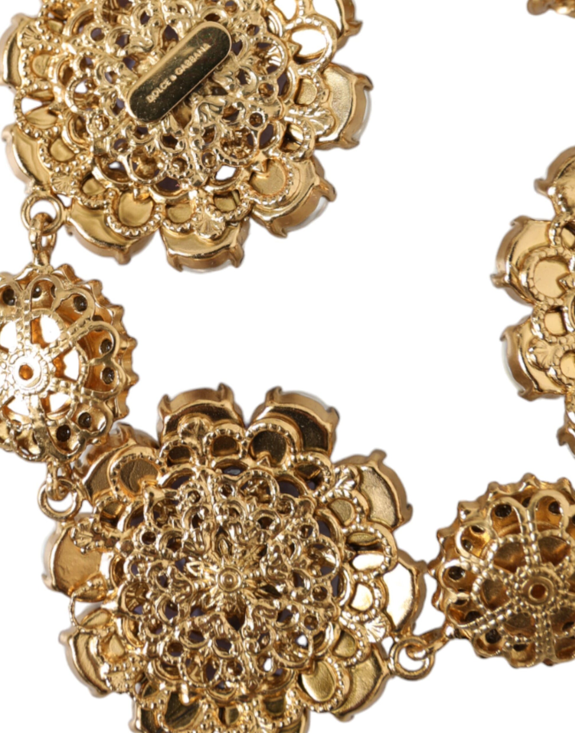 Gold FIORI BLOOMING Floral Baroque Crystals Bracelet