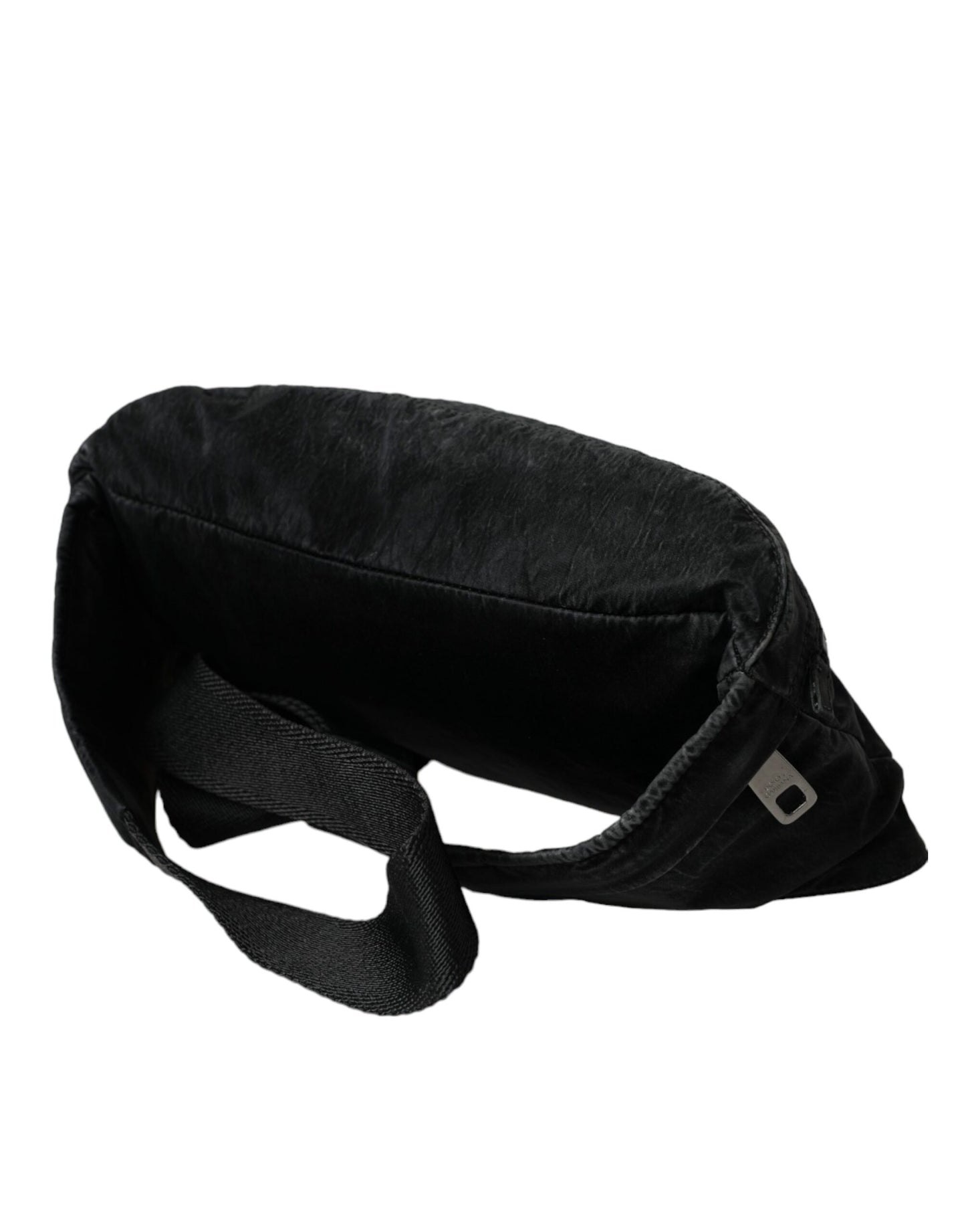  - Black Nylon Logo Plaque Belt Waist Fanny Pack Bag