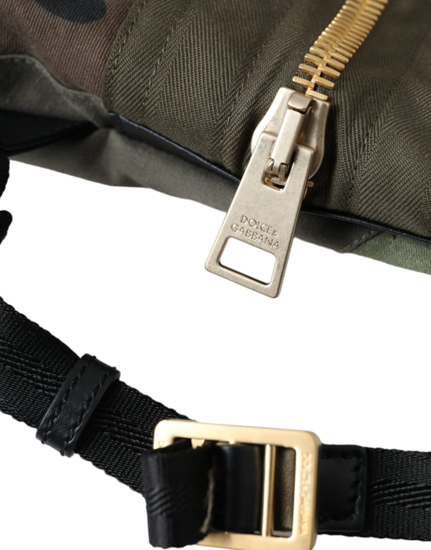  - Military Green Patchwork Rucksack Backpack Bag