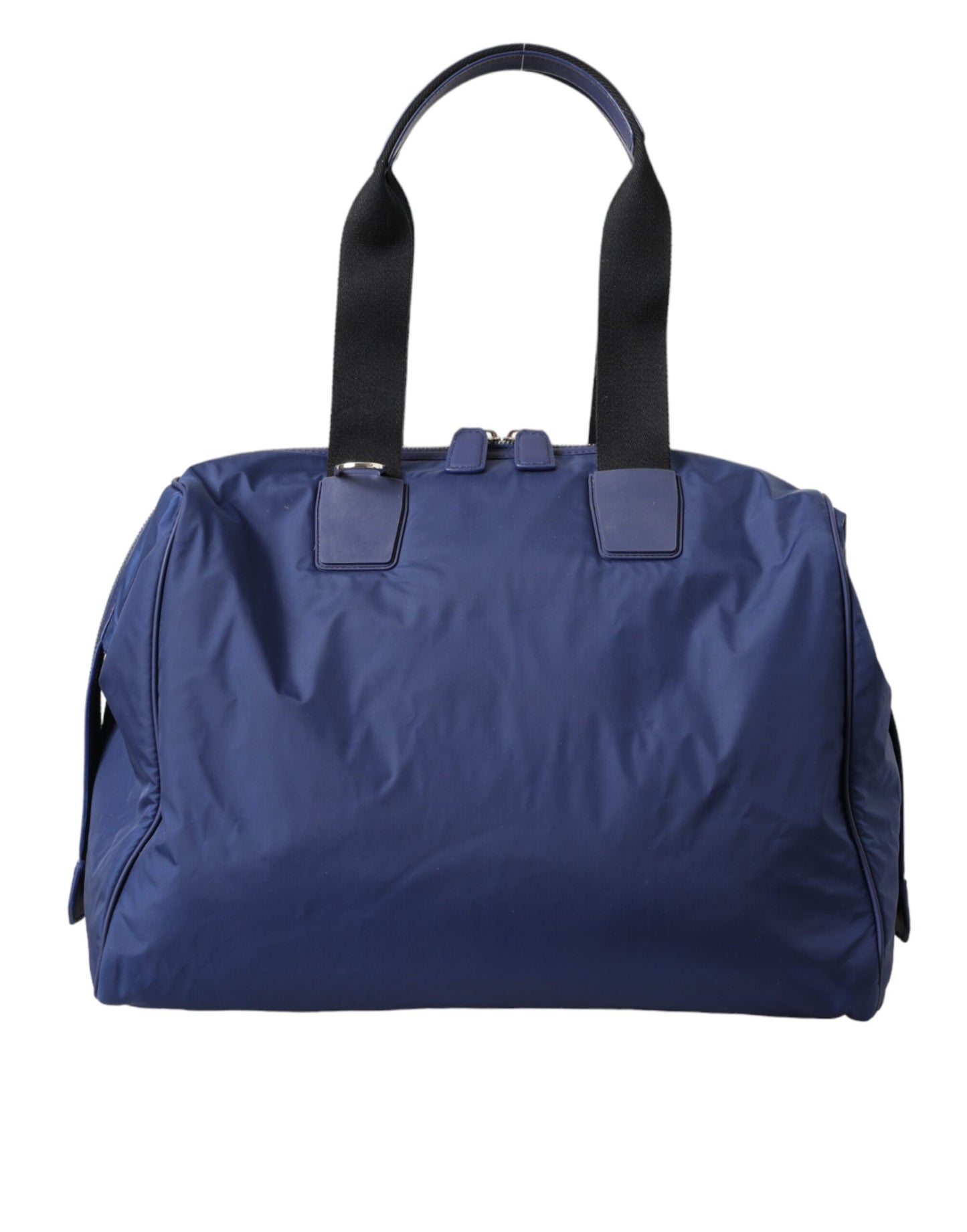  - Blue Nylon Calfskin Hand Shoulder Duffel Bag