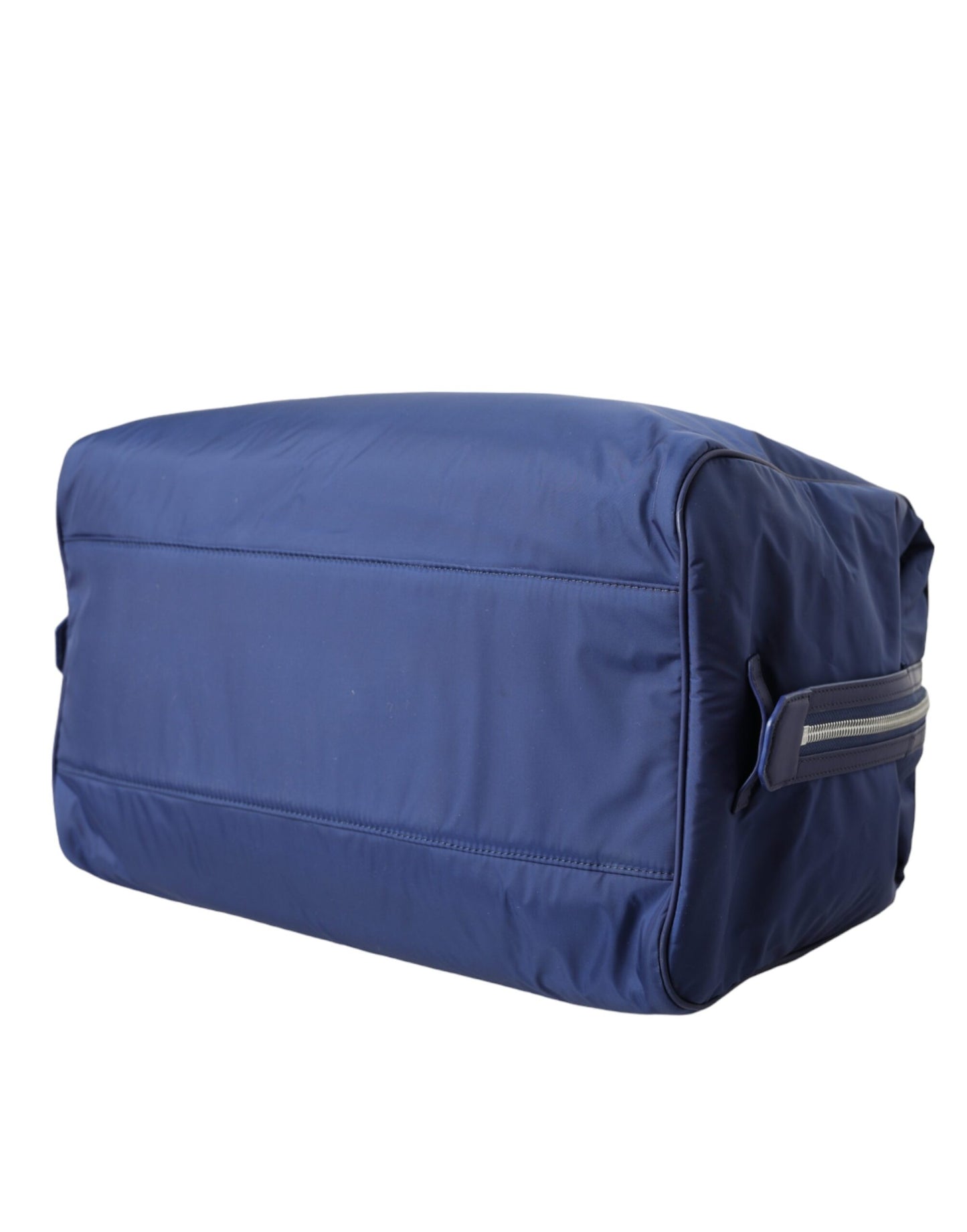  - Blue Nylon Calfskin Hand Shoulder Duffel Bag