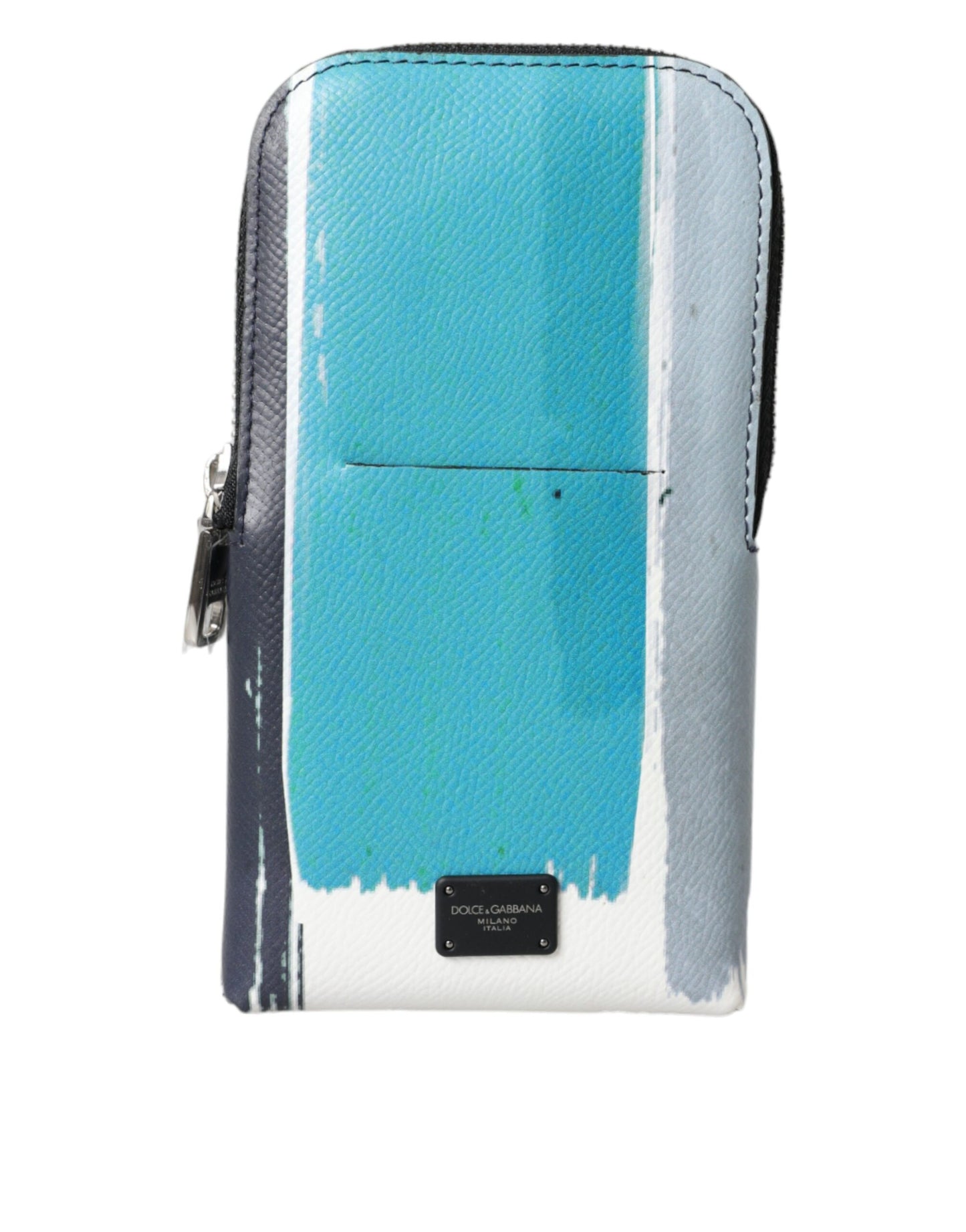  - Multicolor Leather DG Logo Silver Zip Card Holder Wallet