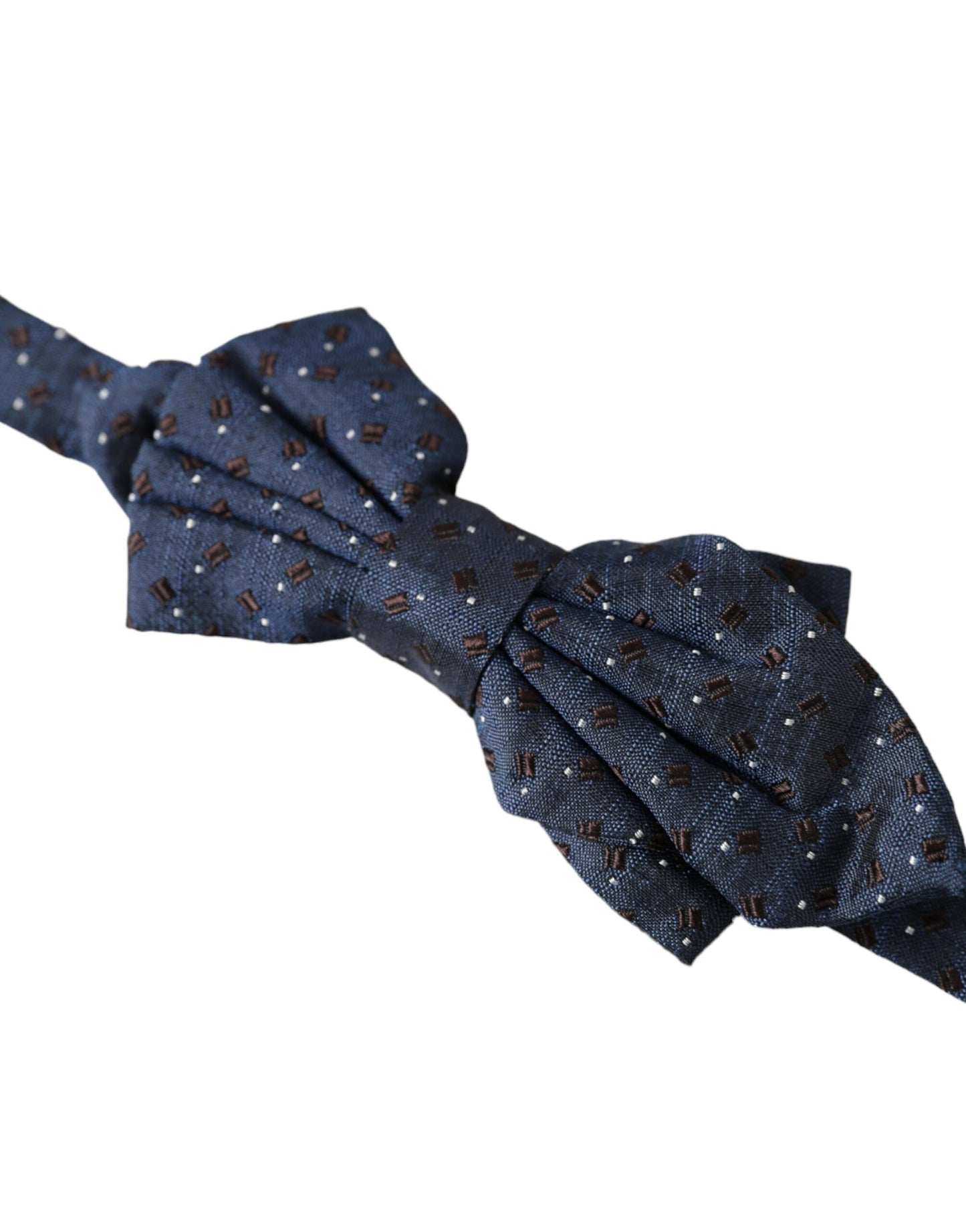  - Navy Blue Silk Patterned Adjustable Men Papillon Bow Tie